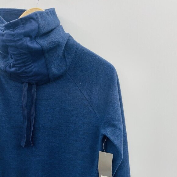 Old Navy Active Womens Size XS Funnel Neck Fleece Pullover Sweatshirt in Blue - Picture 2 of 7